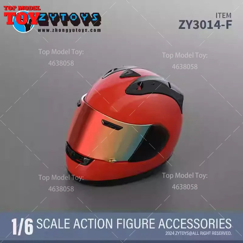 ZYTOYS ZY3014 1/6 Racing Motorcycle Helmet for 12'' Action Figure Soldier Doll
