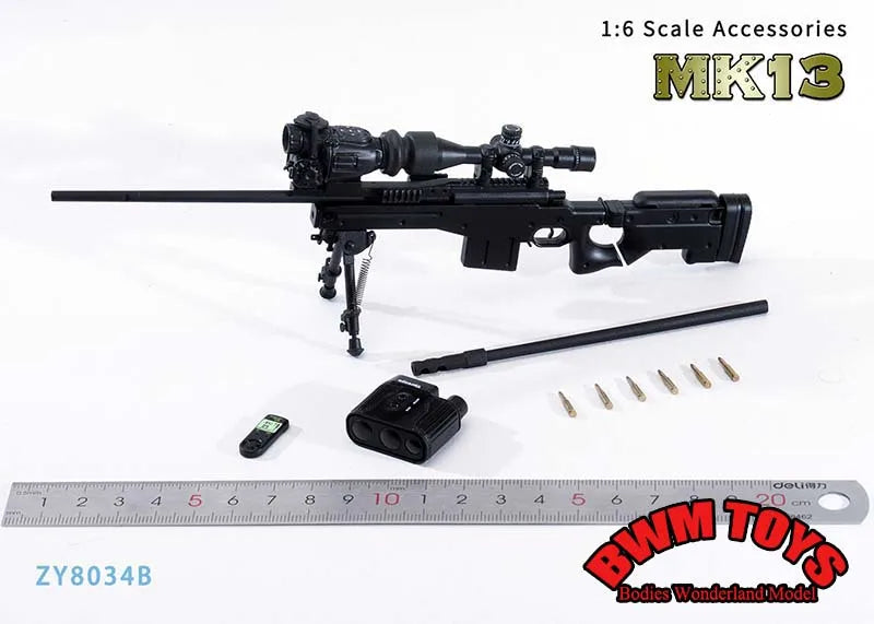 16 Types 1/6 Scale Plastic Military Assembly Mini 98K Rifle SVD SVDS USMC MSR M200 MK13 Sniper Gun Weapon Fit 12'' Action Figure
