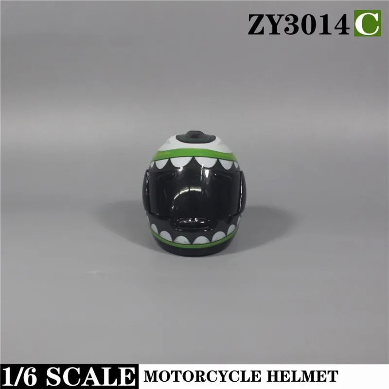 ZYTOYS ZY3014 1/6 Racing Motorcycle Helmet for 12'' Action Figure Soldier Doll