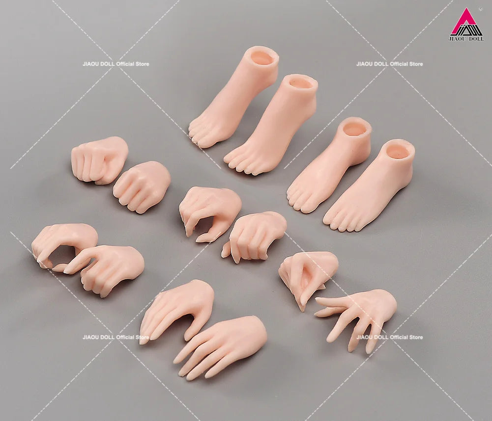 1/6 Female Hands & Feet Set 5 Pairs Hands 2 Pairs Feet for 12'' TBL Jiaou Figure