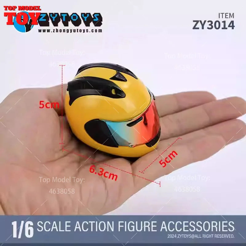 ZYTOYS ZY3014 1/6 Racing Motorcycle Helmet for 12'' Action Figure Soldier Doll