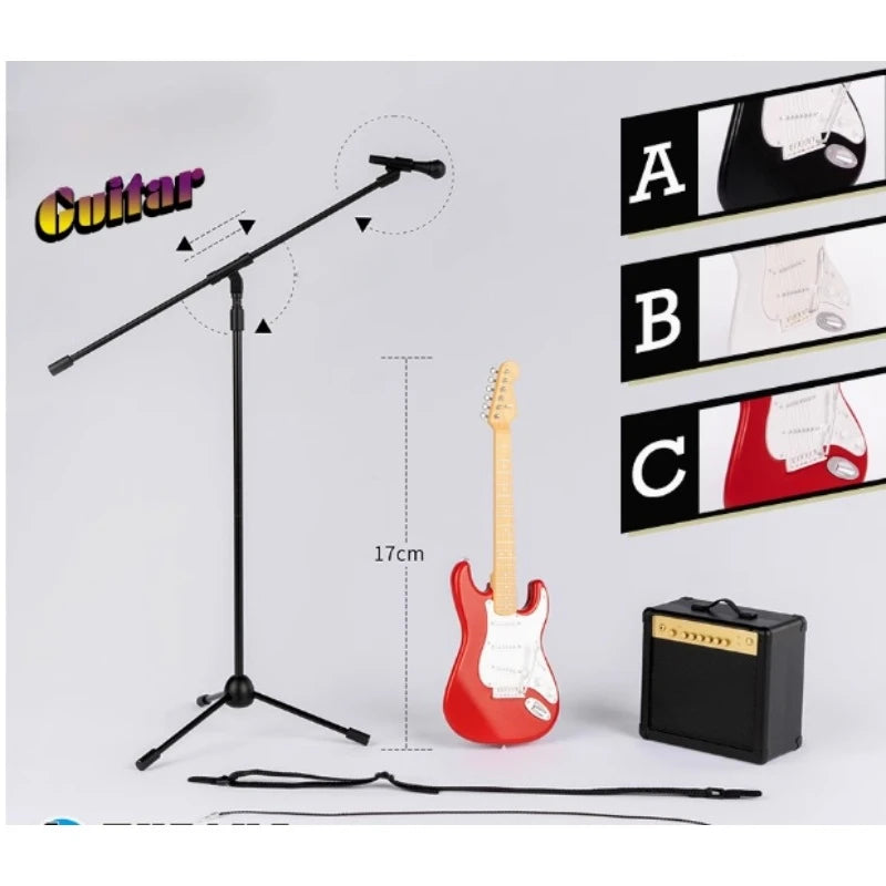 1/6 ZY3027 Guitar Speaker Microphone Set for 12'' Action Figure Scene Display