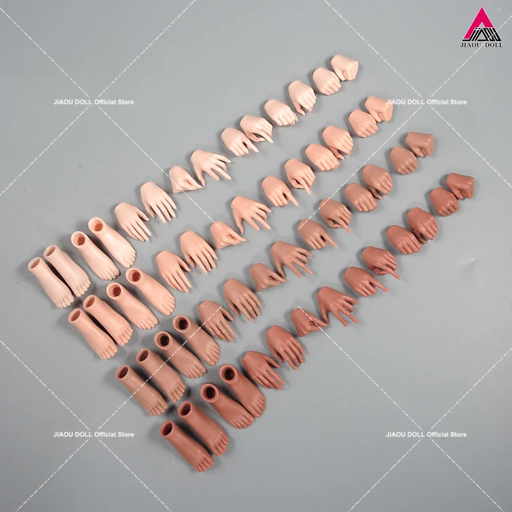 1/6 Female Hands & Feet Set 5 Pairs Hands 2 Pairs Feet for 12'' TBL Jiaou Figure