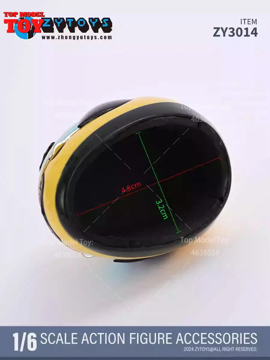 ZYTOYS ZY3014 1/6 Racing Motorcycle Helmet for 12'' Action Figure Soldier Doll