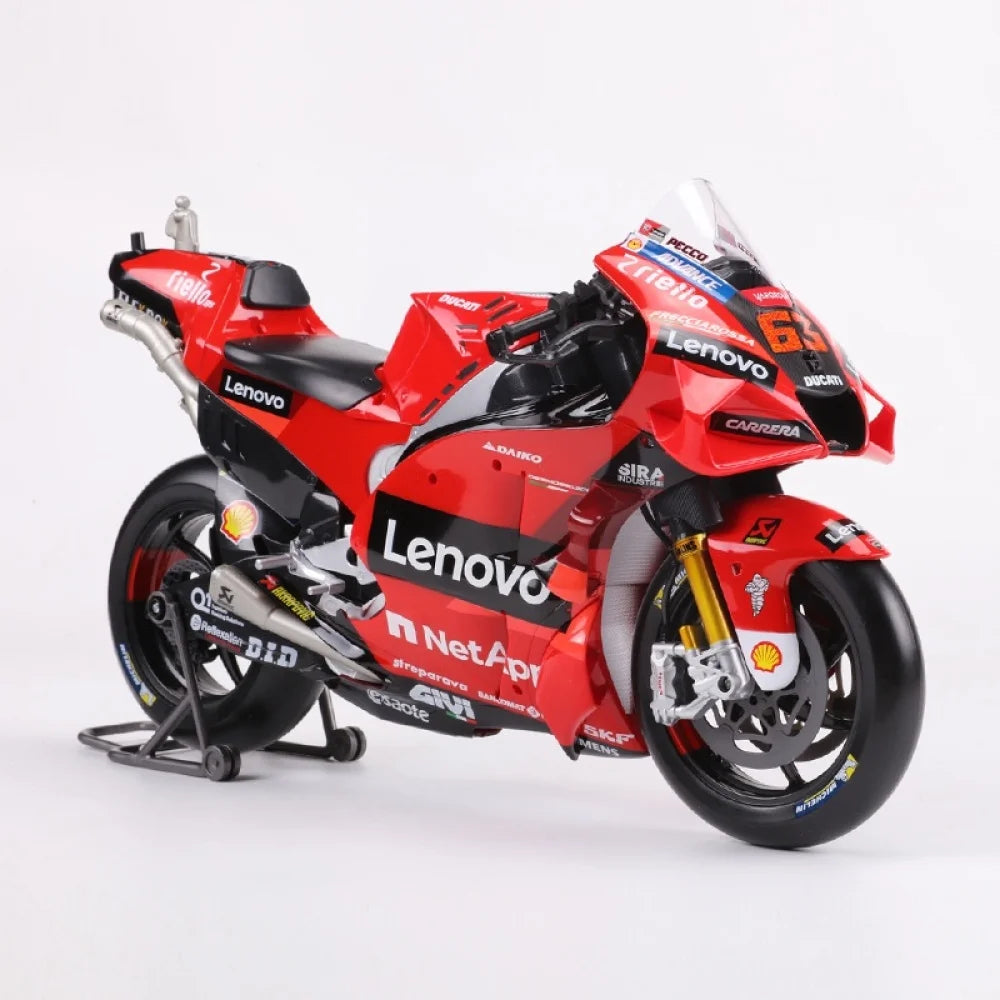 1/6 Scale Ducati MotoGP Bike Model Maisto #63 Bagnaia Alloy Racing Motorcycle