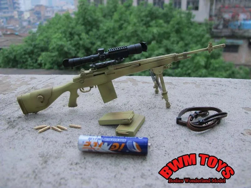 16 Types 1/6 Scale Plastic Military Assembly Mini 98K Rifle SVD SVDS USMC MSR M200 MK13 Sniper Gun Weapon Fit 12'' Action Figure