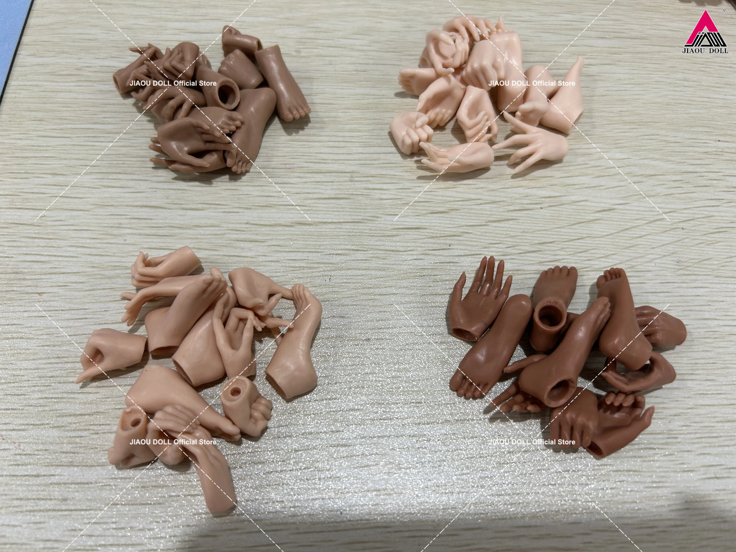 1/6 Female Hands & Feet Set 5 Pairs Hands 2 Pairs Feet for 12'' TBL Jiaou Figure