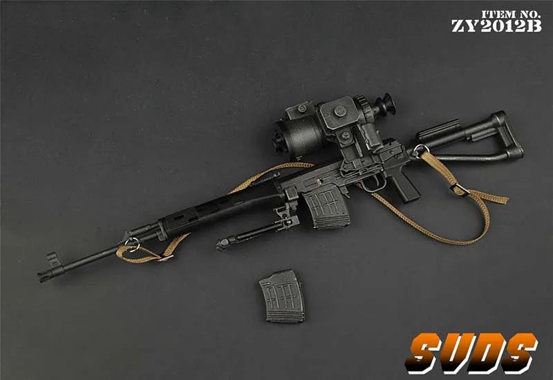 16 Types 1/6 Scale Plastic Military Assembly Mini 98K Rifle SVD SVDS USMC MSR M200 MK13 Sniper Gun Weapon Fit 12'' Action Figure