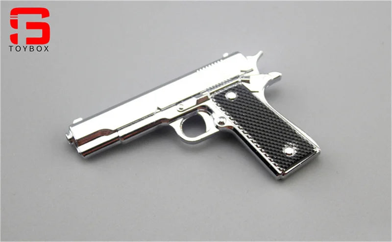 1/6 Scale Mini Model M1911 M1896 P38 PPK Revolver Pistol Handgun for 12'' Action Figure Soldier Dolls Military Collectible Accessory