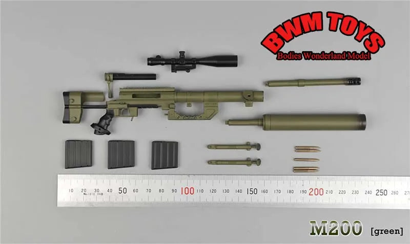 16 Types 1/6 Scale Plastic Military Assembly Mini 98K Rifle SVD SVDS USMC MSR M200 MK13 Sniper Gun Weapon Fit 12'' Action Figure