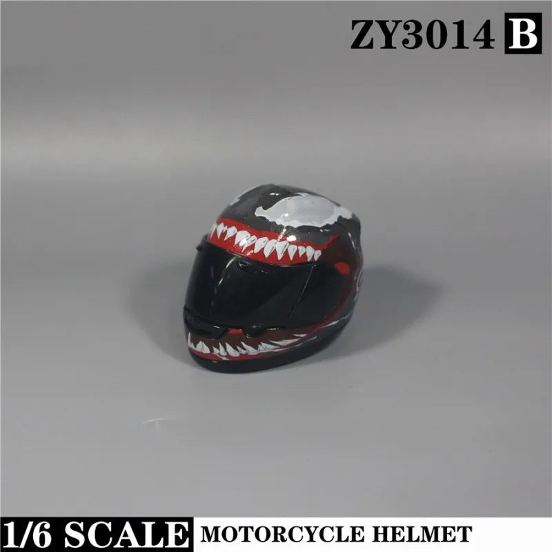 ZYTOYS ZY3014 1/6 Racing Motorcycle Helmet for 12'' Action Figure Soldier Doll