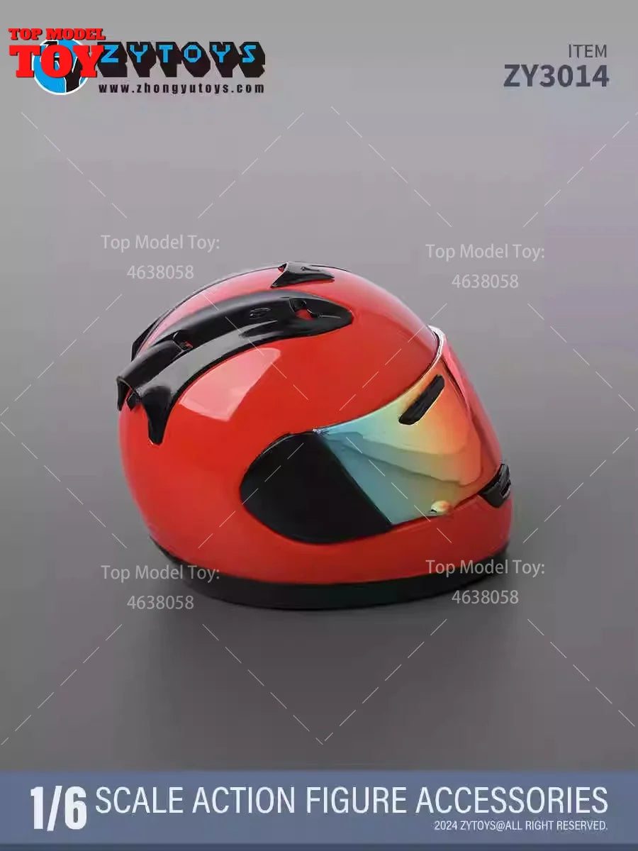 ZYTOYS ZY3014 1/6 Racing Motorcycle Helmet for 12'' Action Figure Soldier Doll
