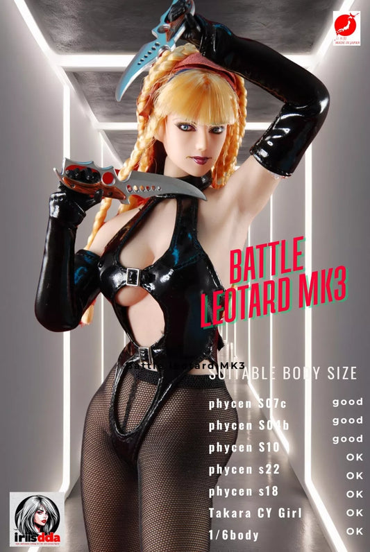 ★ Gunmetal Nebula / Midnight Enamel – Handmade BDSM Battle Costume Set for 1/6 Scale TBLeague (Phicen) Action Figures